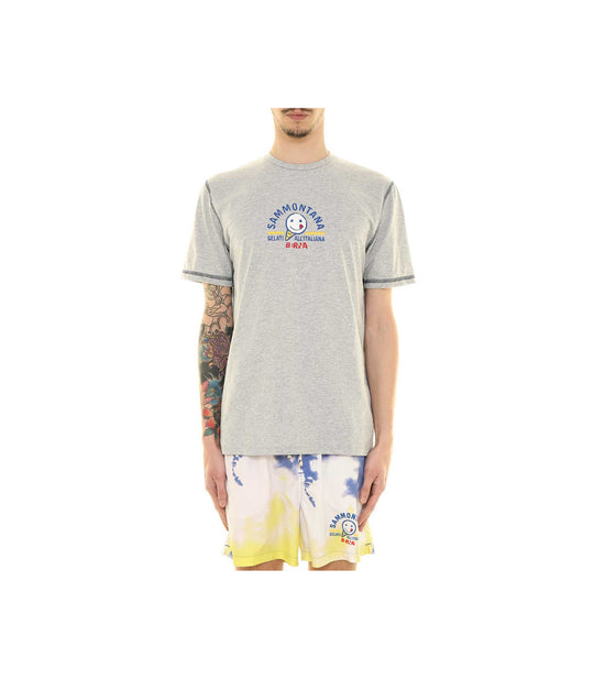 T-Shirt Sammontana Lonely - Grigio/Blu