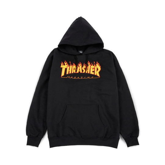 Thrasher Flame Hood - Black