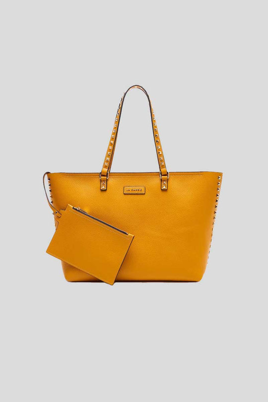 Studs Rose Shopper Bag Bot. Pelle - Yellow