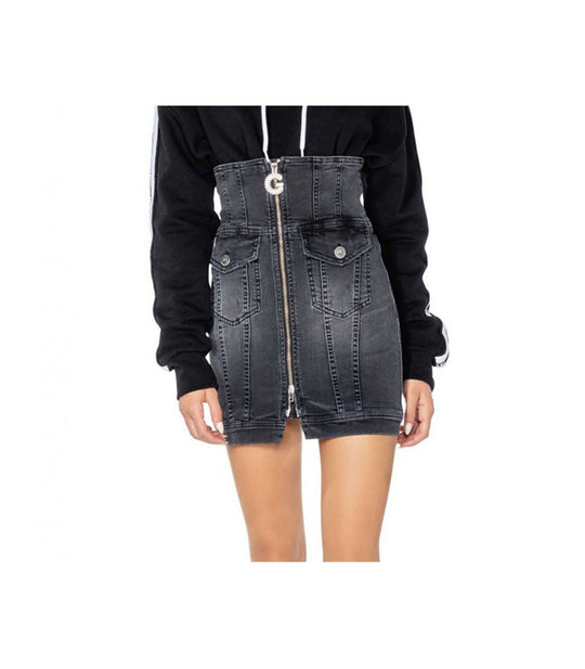 Minigonna High Waist - Nero