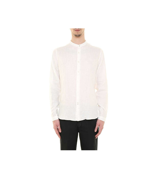 Camicia Lino Coreana - Bianco