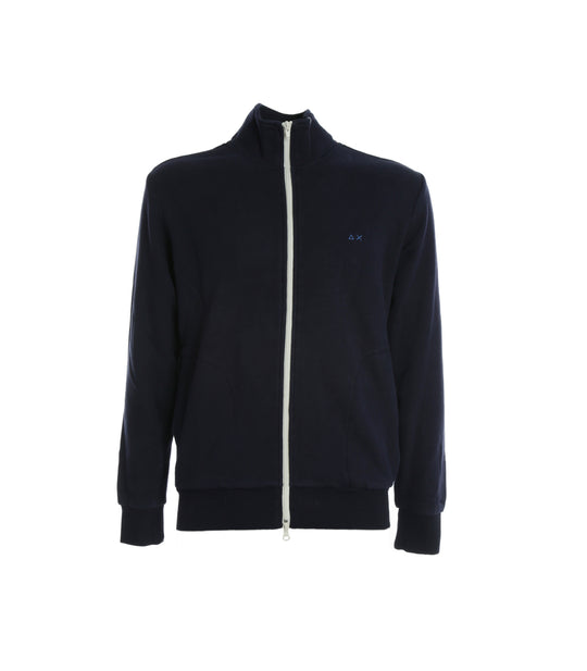 Full Zip Cotton Fl - Navy Blue