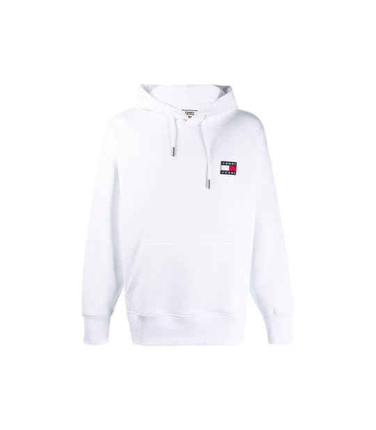 Tjm Tommy Badge Hoodie - Classic White