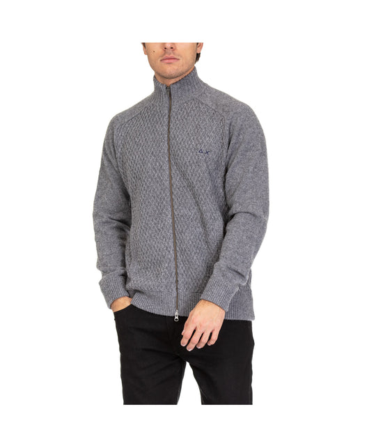 Full Zip Cable - Grigio Medio