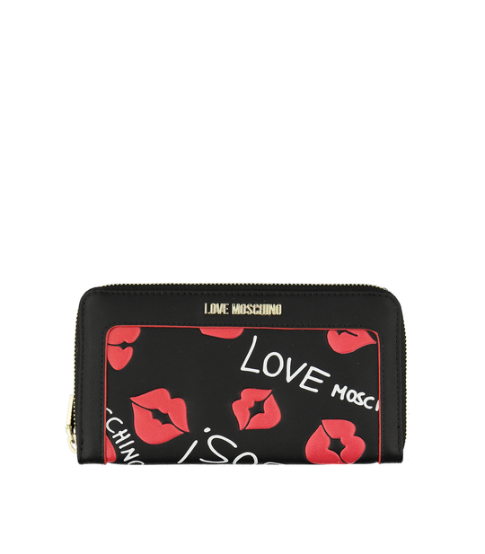 Portafogli Digital Print Pu - Nero/Rosso