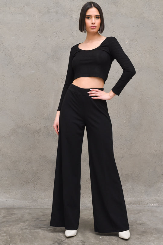 Pantalone A Zampa - Nero