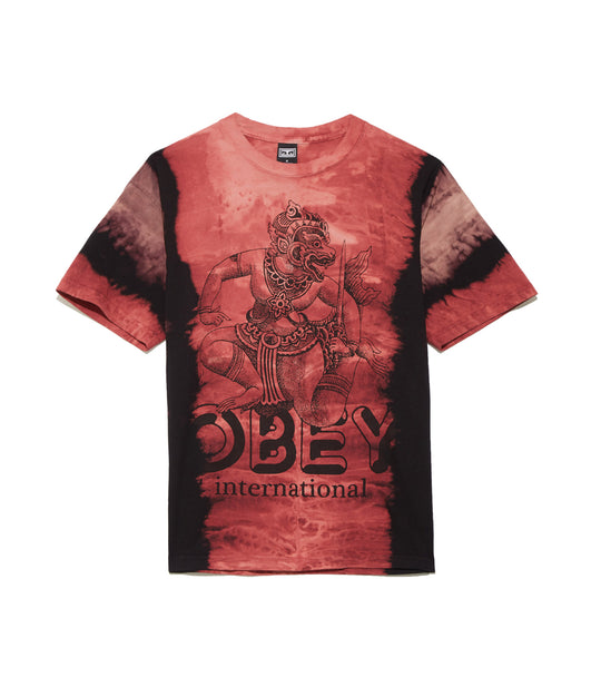 Holy vertical tie dye tee - red