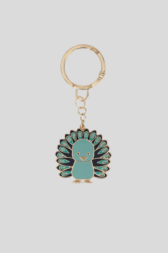 Key Ring Peacock - Sky Grey