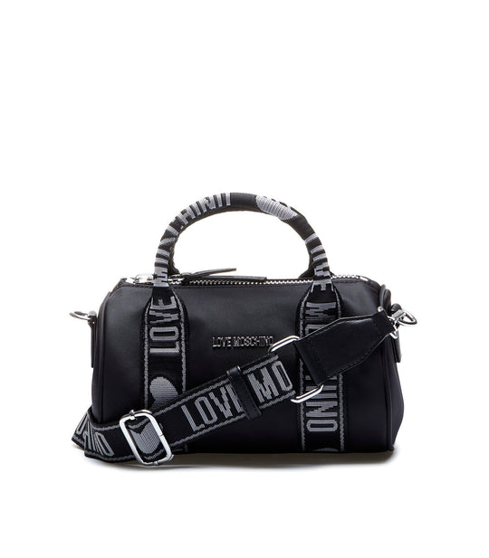 Borsa Nylon + Pu - Nero