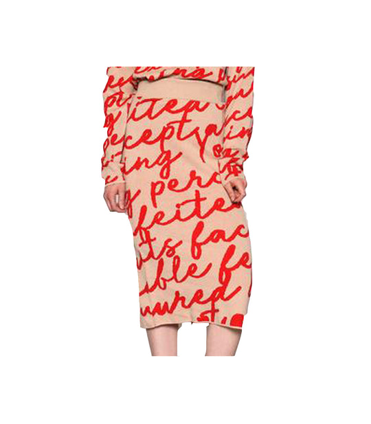 Ladies Skirt - Scribble Intarsia