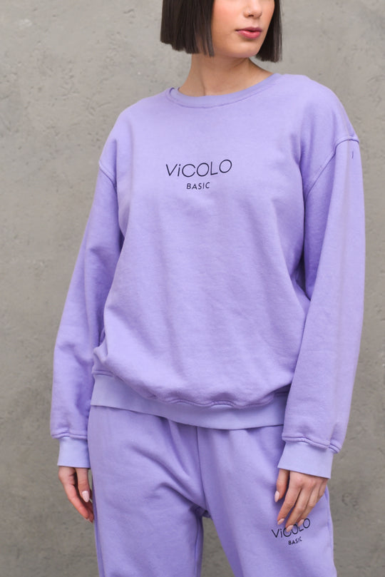 Felpa Girocollo - Lilla