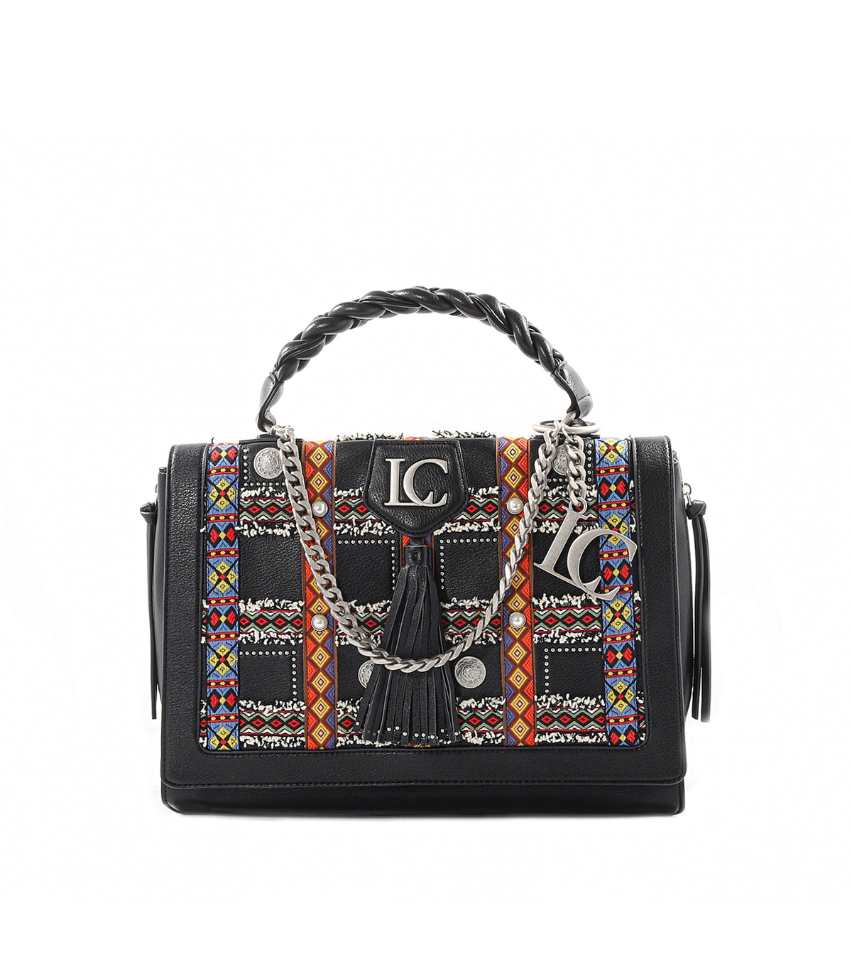 Yucatan Large Shopping Bott Vegan + Text - Combi Black — 1