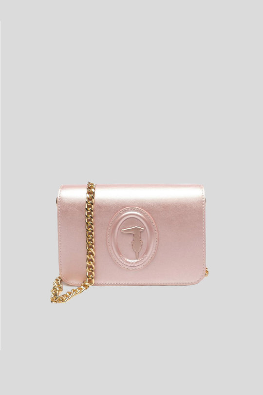 Pre Blossom Clutch 1 Gusset Iridescent Pu - Pink Metal
