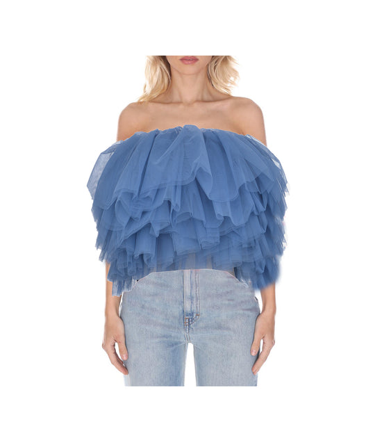 Top Tulle - Azzurro