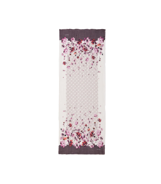 Stola 70x180 flower - Prugna