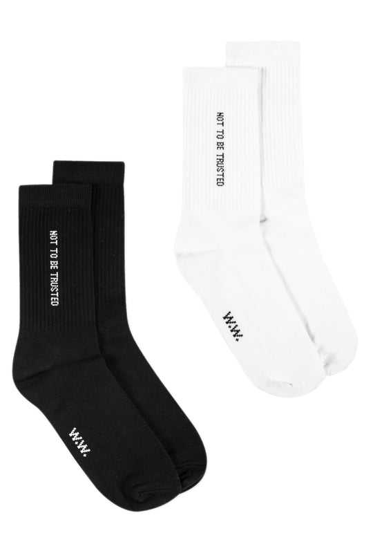 GAIL 2-PACK SOCKS - WHITE/BLACK