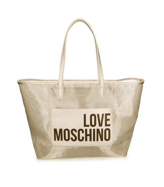 Borsa Fabric+Pu - Platino