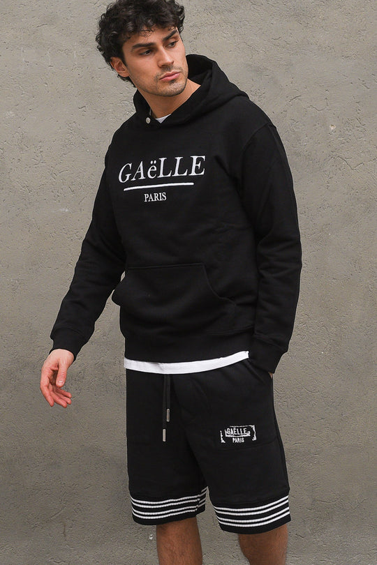 Felpa Cappuccio E Marsupio - Nero