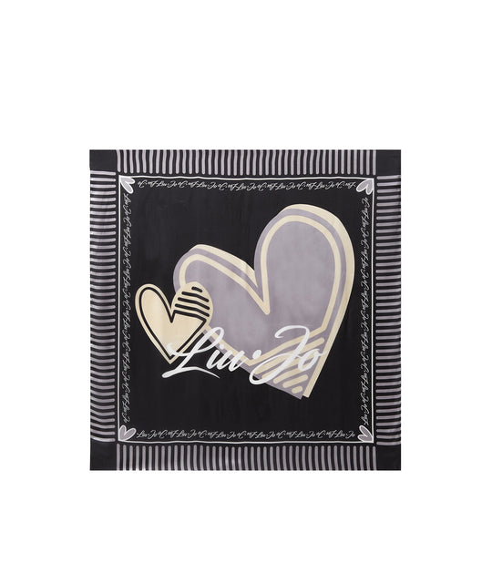 Foulard 120x120 - Nero Cuori