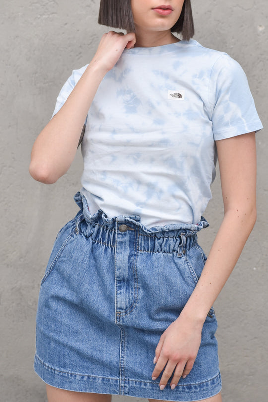 W Tie Dye Tonal Tee - Tourmaline Blue Wash