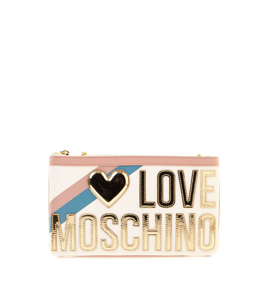 Borsa Pebble Pu Mix - Bianco/Cipria