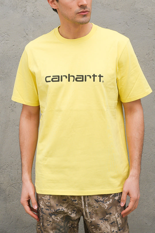 S/s Script T-shirt - Limoncello Black