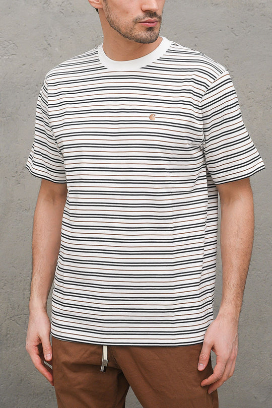 S/s Akron T-shirt - Akron Stripe Wax