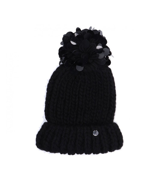 Cuffia Maxi Paillettes - Nero