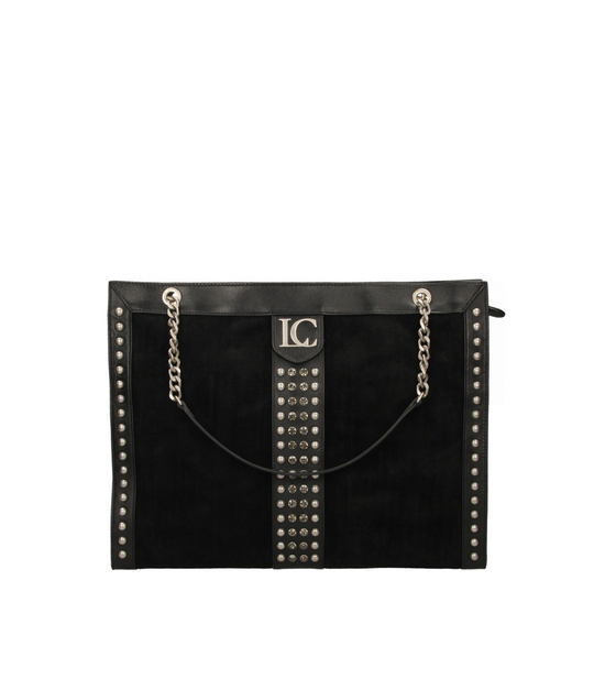 Kim Shopper Suede + Leather - Black