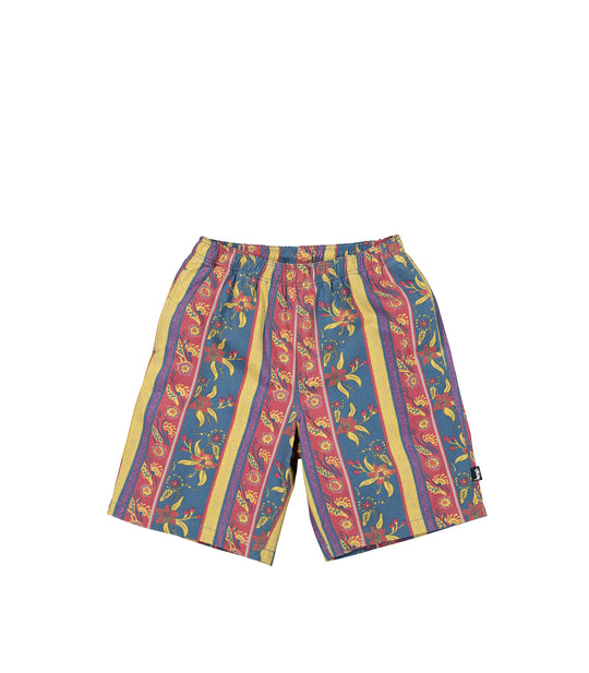 Fleur Stripe Beach Short - Navy