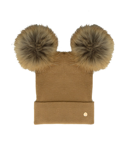 Cuffia Con Pom Pom - Nuez