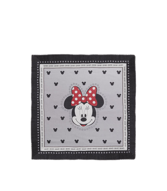 Foulard Grande Con Minnie - Nero