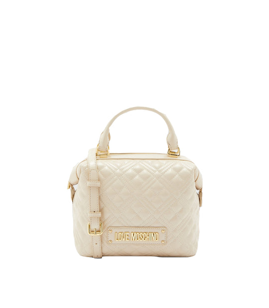 Borsa Quilted Nappa + Pu - Bianco