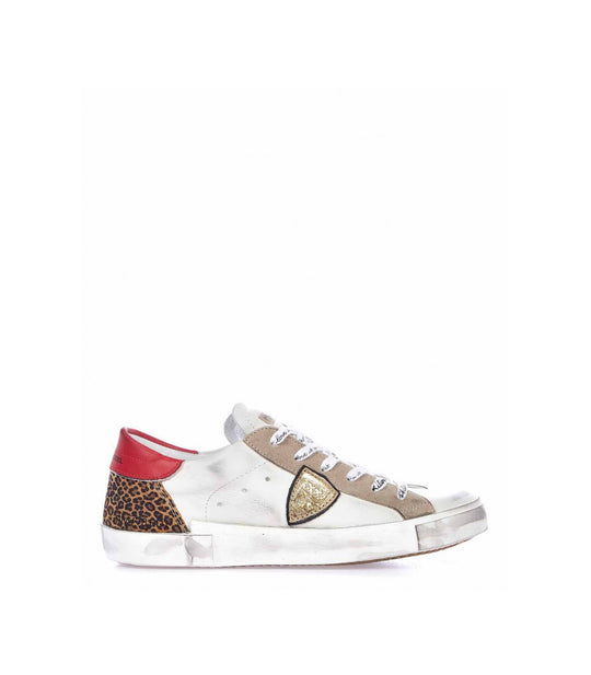 Prsx L D - Veau Leopard Blanc Rouge