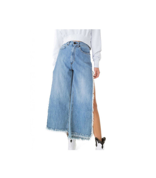 Jeans Con Spacco Laterale - Blue