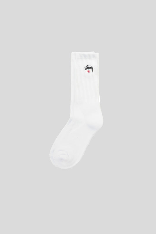 Basic Logo Crew Socks - White