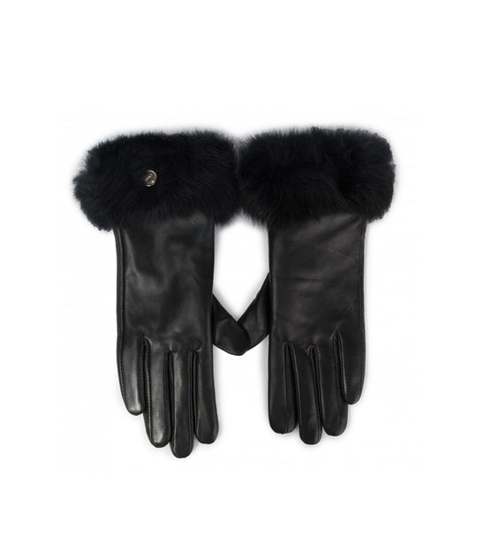 Guanto In Nappa e Lapin - Nero
