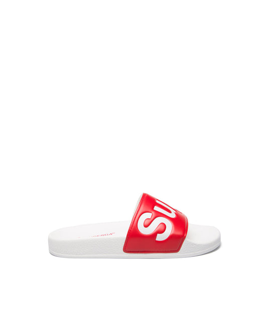 Slippers Slide - White Red