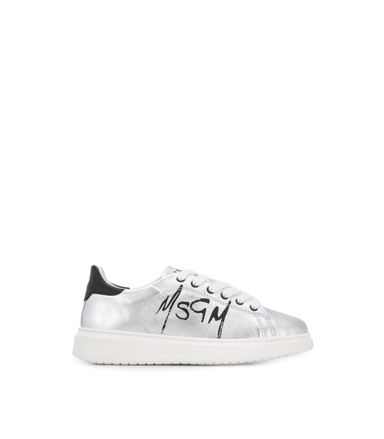 Tennis Lace Up - Silver