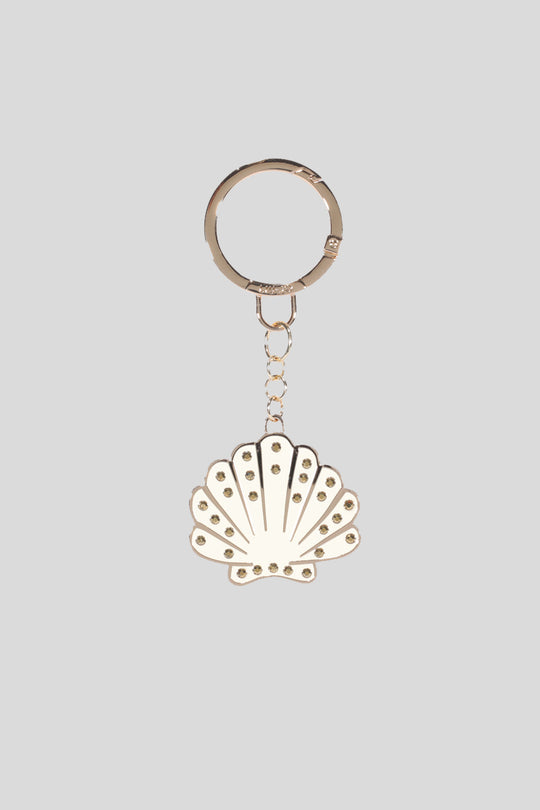 Key Ring Sea Scallop - Alabaster