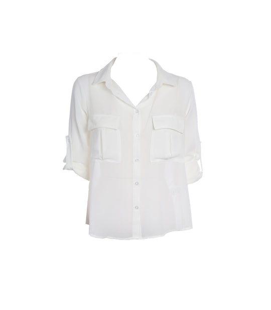 Camicia Tasche Donna - Panna