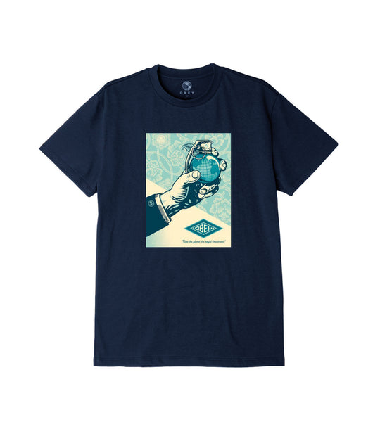 Obey Royal Treatment Basic Tees - Navy