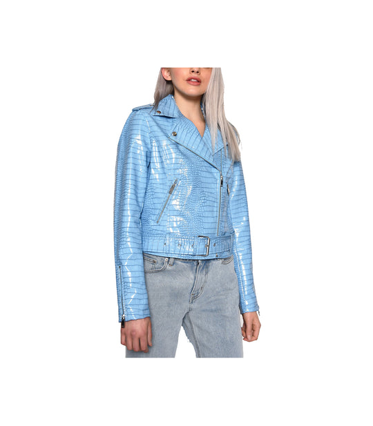Ladies Jacket - Blue Croc