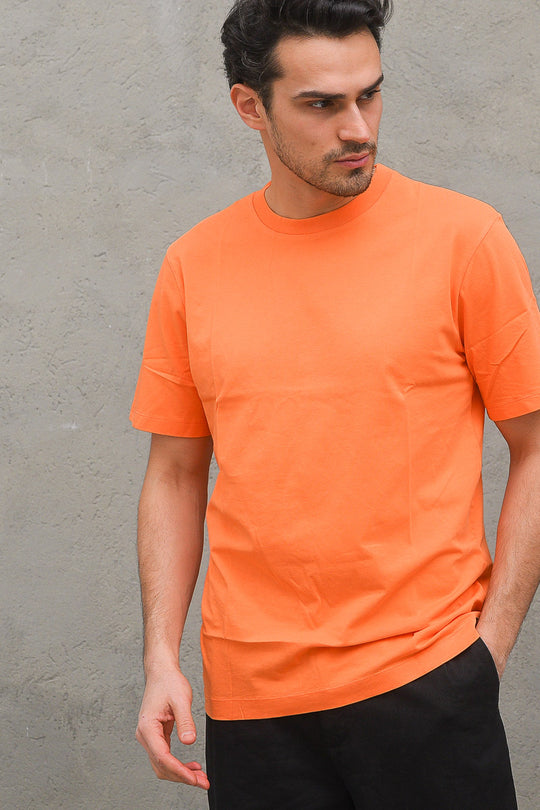 Classic Solid Organic Cotton Jersey Crewneck T-shirt