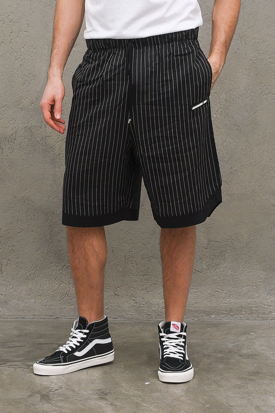 Striped Short - Black
