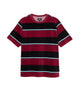 Velour Stripe Crew - Wine