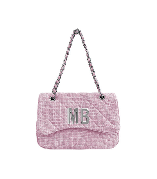 Tracolla In Tweed Trapuntato - Rosa