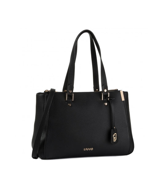 L Double Zip Satchel - Nero