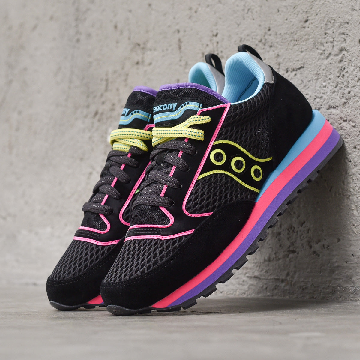 Shoe Saucony Donna Saucony Nere E Fuxia Saucony Jazz Triple Black