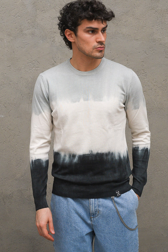 Girocollo Sfumato 3 Colori - Nero/Bianco/Perla